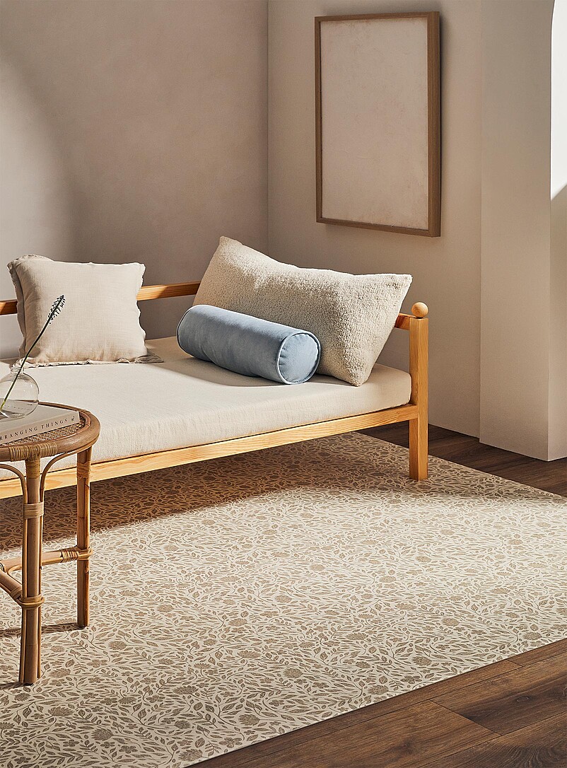 Sepia flowers vinyl rug See available sizes product image (primary)