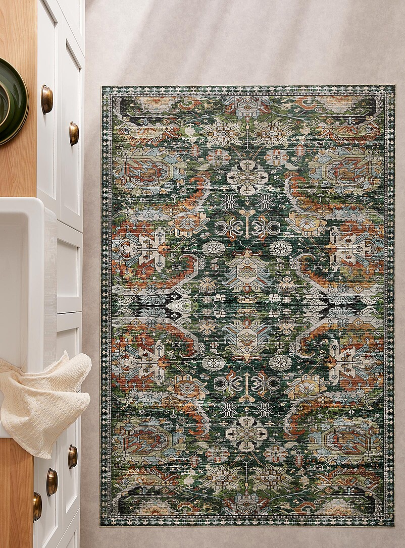 Vintage Tapestry Vinyl Rug See Available Sizes
