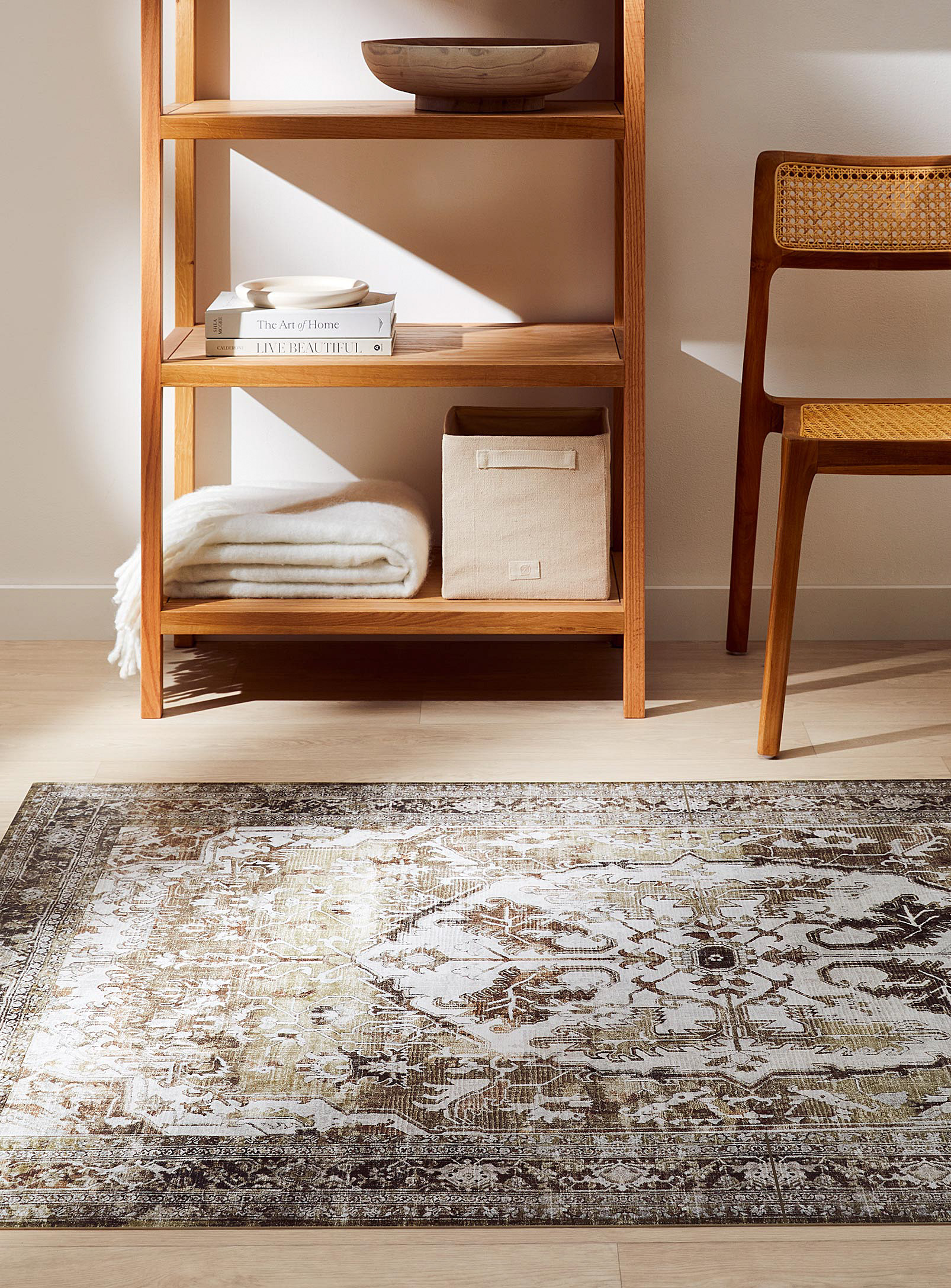 Adama Heritage Frame Vinyl Rug See Available Sizes In Patterned Brown