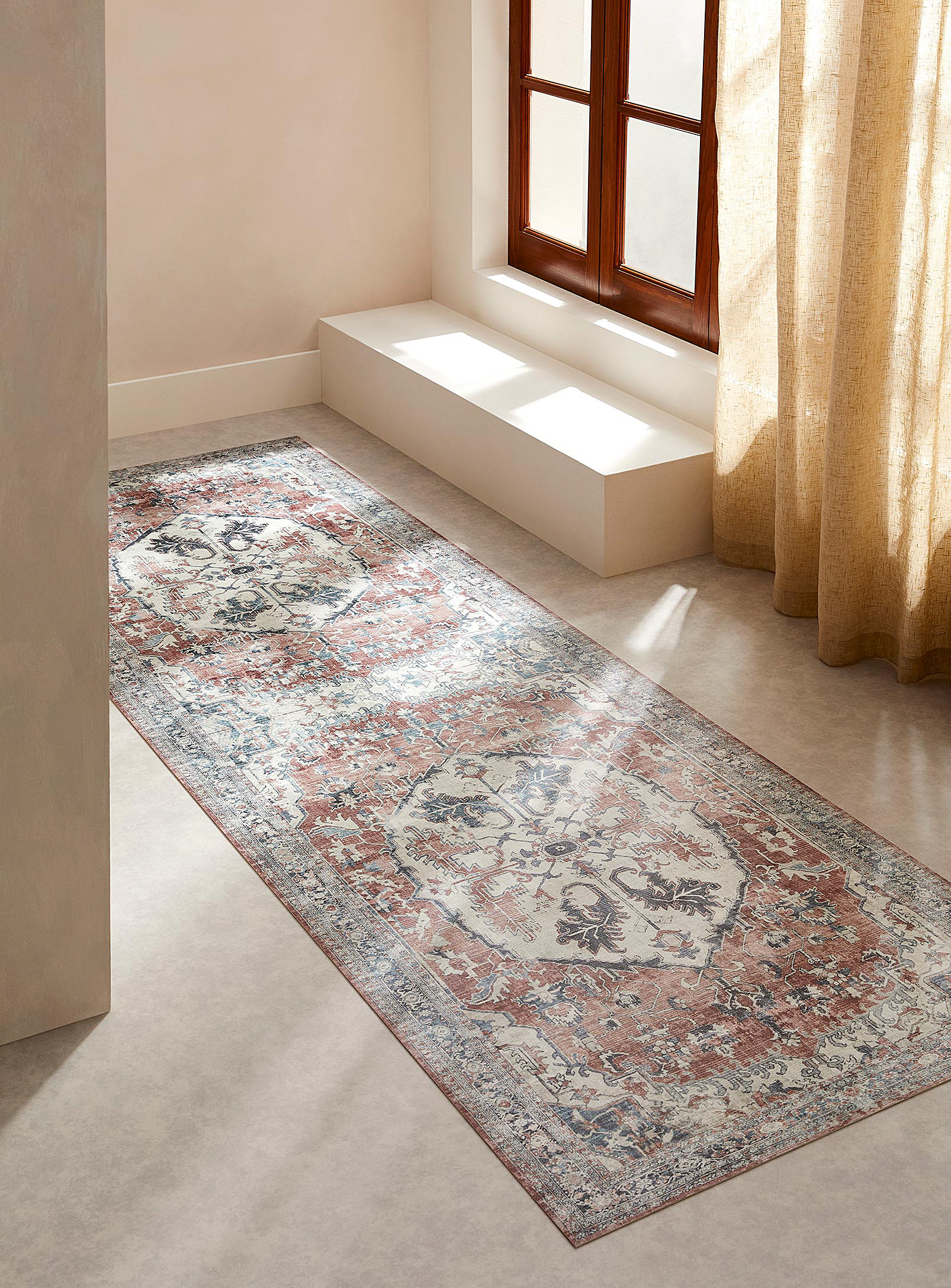 Adama Heritage Frame Vinyl Rug See Available Sizes In Patterned Red