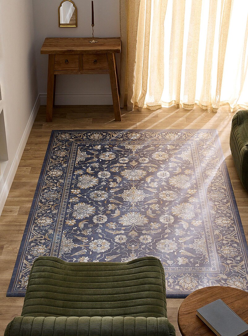 Bazaar Floral Tapestry Vinyl Rug 170 X 240 Cm