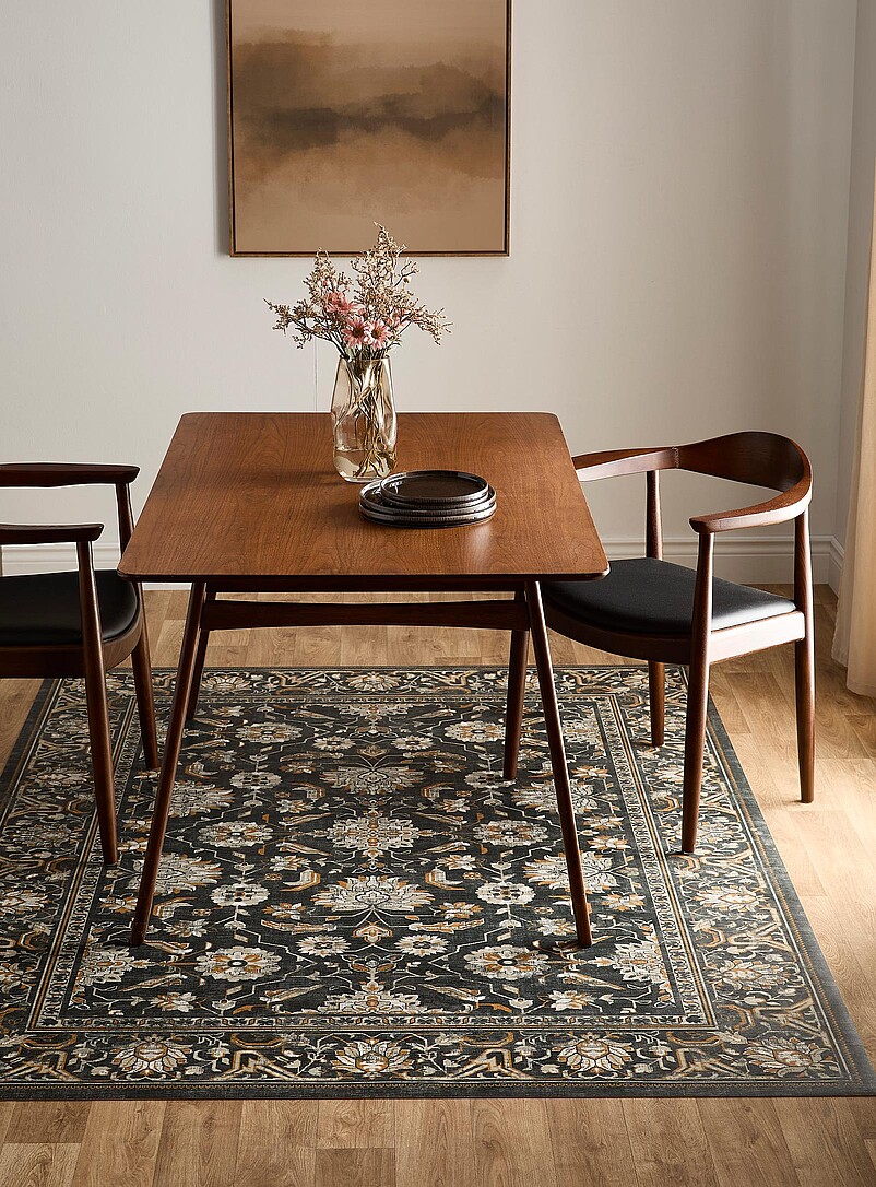 Bazaar Floral Tapestry Vinyl Rug 170 X 240 Cm