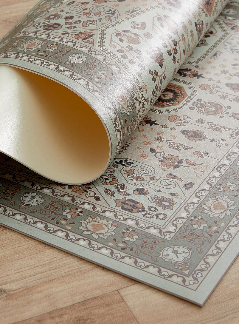 Sand Andalusian medallion vinyl rug See available sizes product image 2