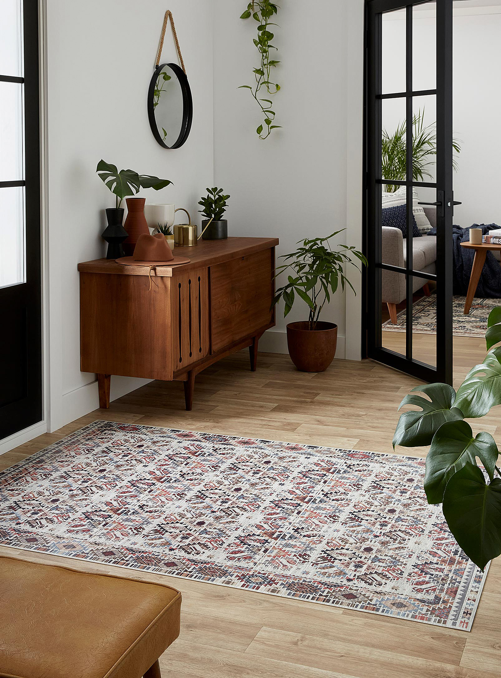 Adama - North African mosaic vinyl rug See available sizes