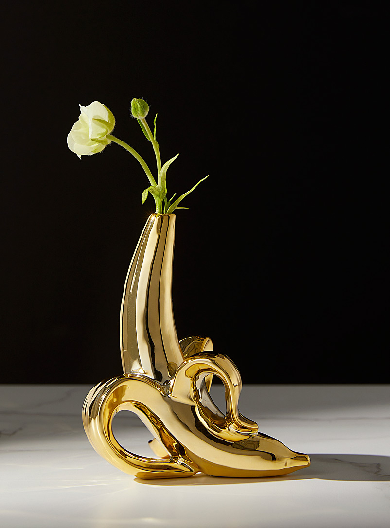 Jonathan Adler: Le vase doré banane Jaune or pour homme