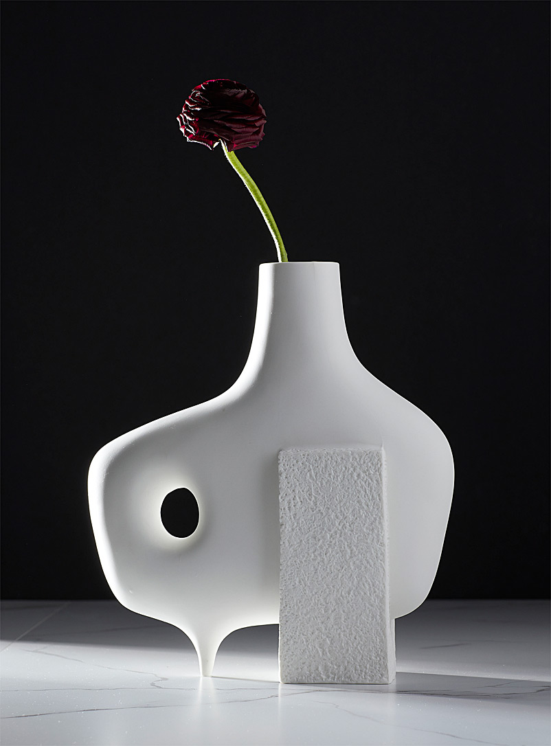 Jonathan Adler White Paradox sculptural vase for men