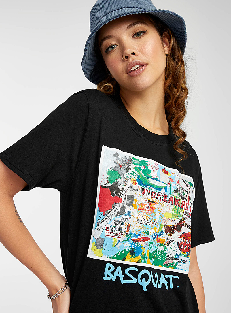 Twik: Le t-shirt Unbreakable par Basquiat Noir pour femme