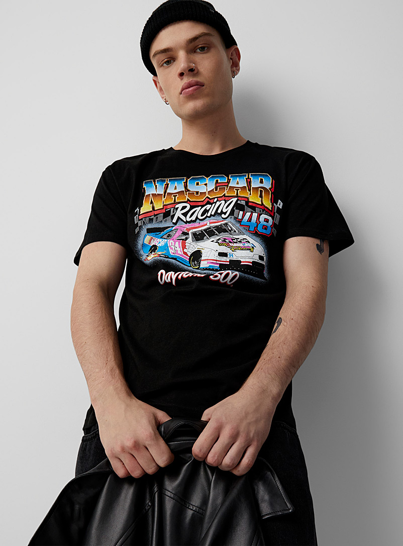 Djab Black Car racing T-shirt for men