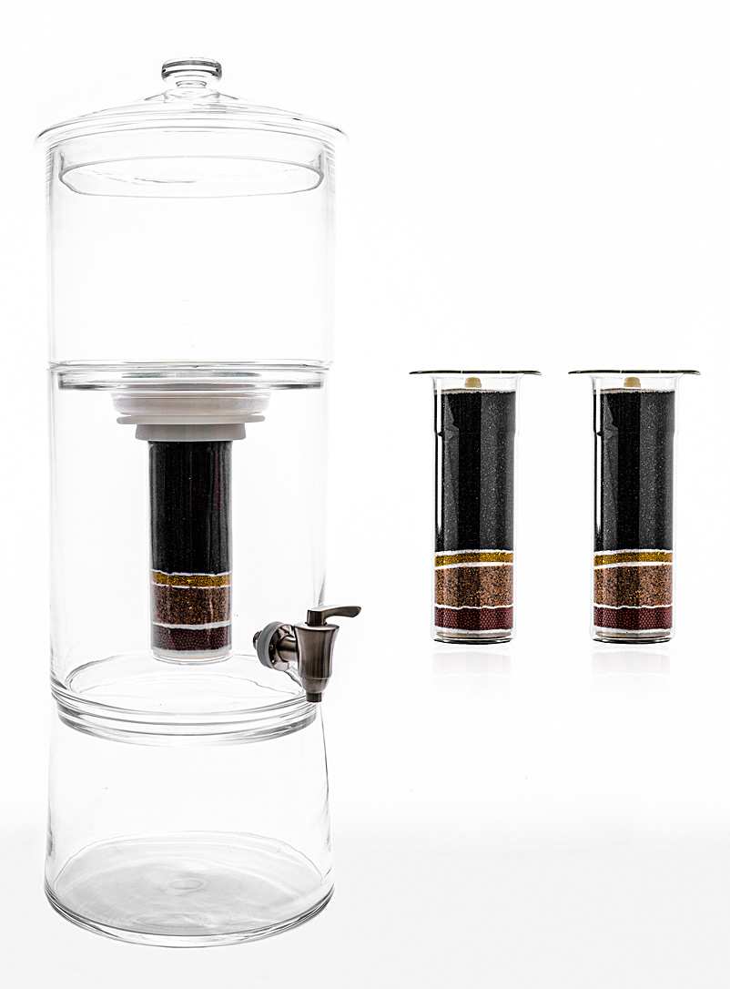 Le distributeur d'eau avec filtration PURGLASS Trousse de dmarrage 1 an |  Aquaovo | Ustensiles de cuisine et contenants | Simons