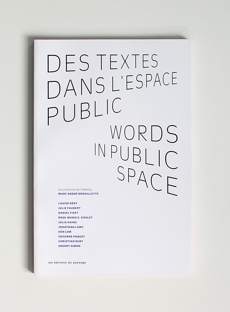 Les éditions du passage Assorted Words in public space book for women
