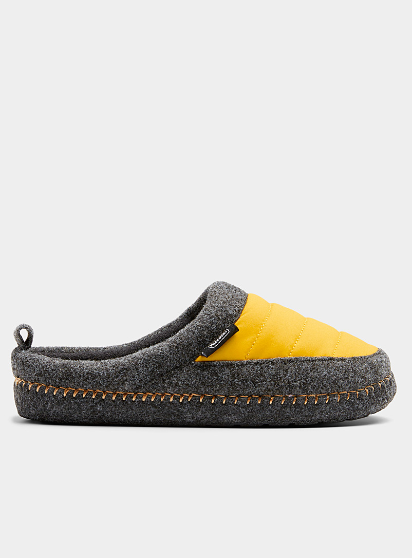 Nuvola Dark Yellow New Wool Clasica mule slippers Men for men