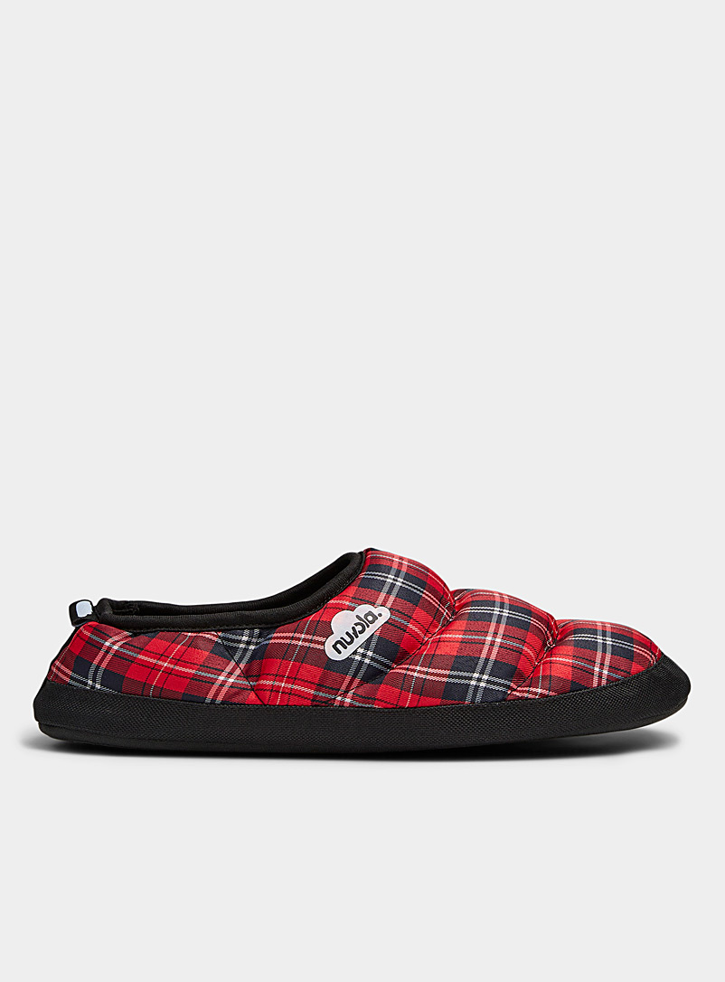 Nuvola Red Clasica tartan quilted slippers Men for men