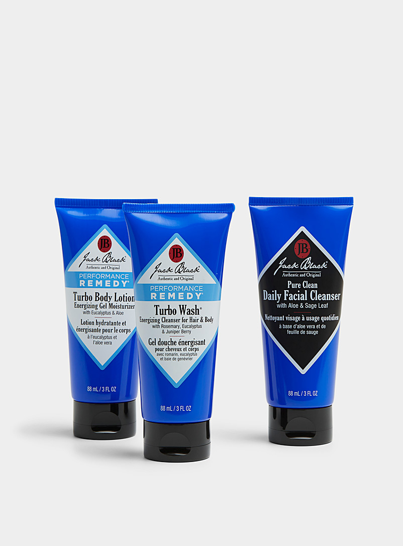 Jack Black Patterned Blue Refresh & Restore skincare set for men
