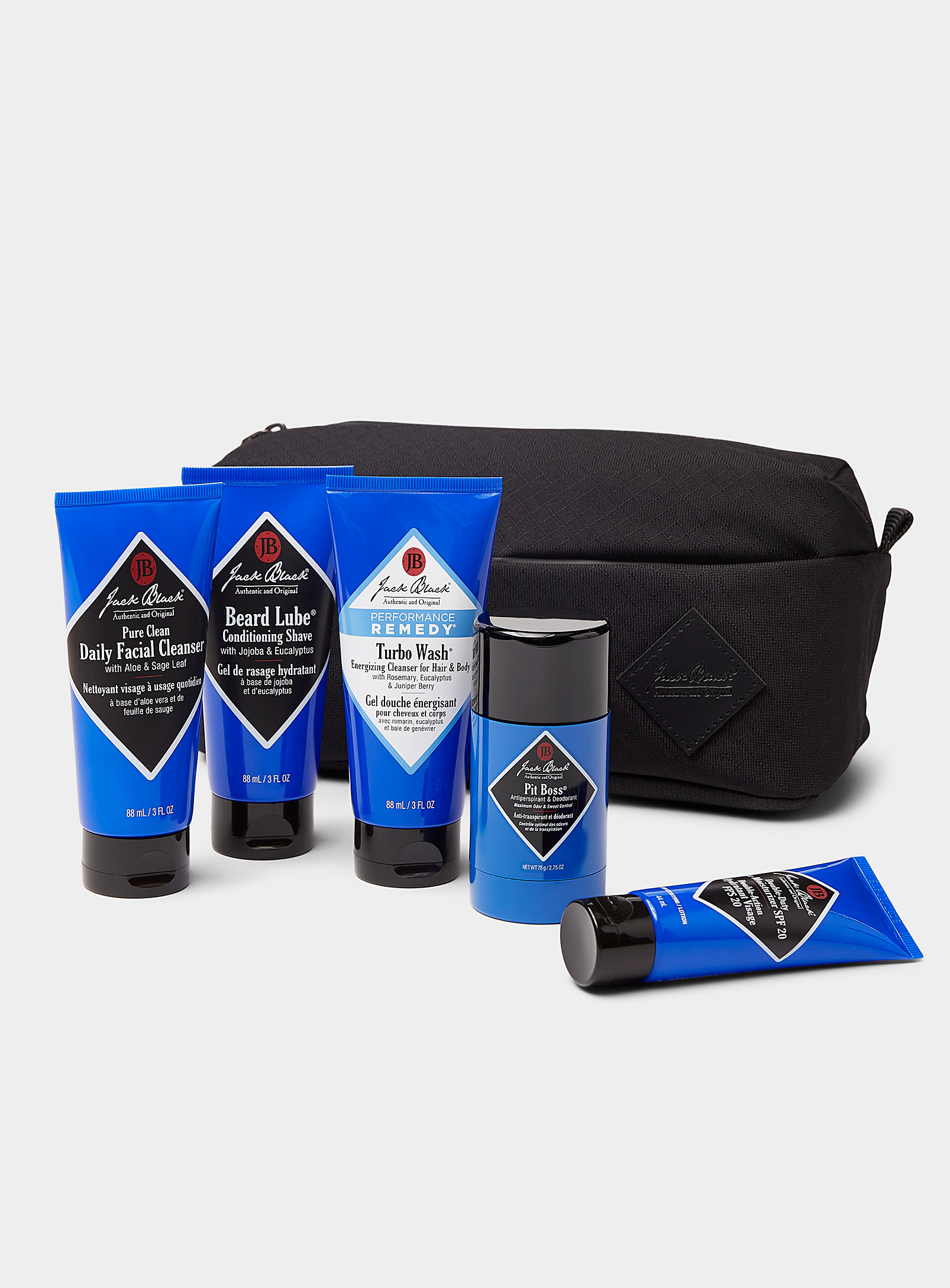 Jack Black The Jetsetter Discovery Set Set Of 5 Products In Blue