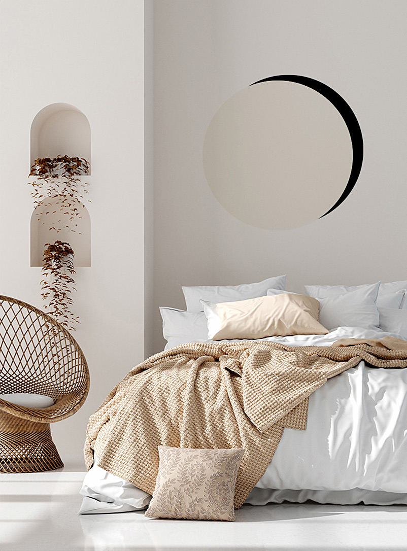 Meraki Cream Beige L'éclipse wall decal In collaboration with artist Catherine Lavoie