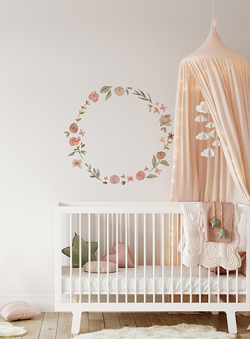 Meraki Assorted dusty pink  Cueillette printanière wall decals In collaboration with artist Muya