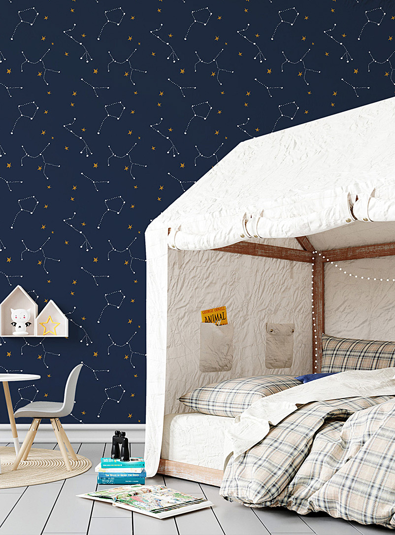 Meraki Assorted blue  Tête dans les étoiles self-adhesive wallpaper strip