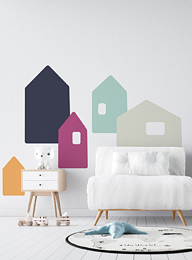 Meraki: Les autocollants muraux Petit hameau Ensemble de 5 pi&egrave;ces Assorti