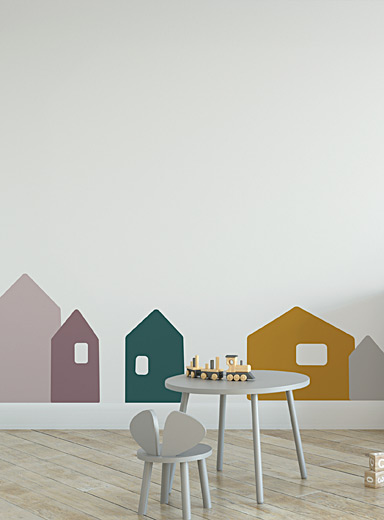 Meraki: Les autocollants muraux Petit hameau Ensemble de 5 pi&egrave;ces Assorti