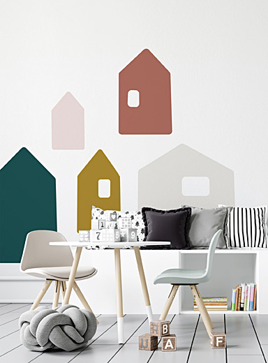 Meraki: Les autocollants muraux Petit hameau Ensemble de 5 pi&egrave;ces Assorti