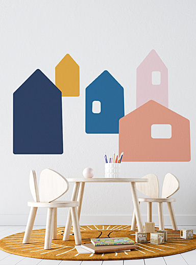 Meraki: Les autocollants muraux Petit hameau Ensemble de 5 pi&egrave;ces Assorti