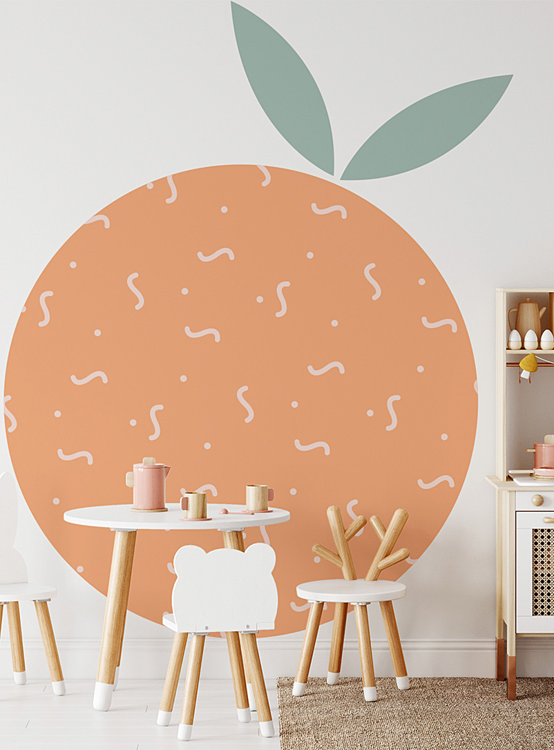 Meraki Peach Pink Fruit du jour wall stickers 3-piece set