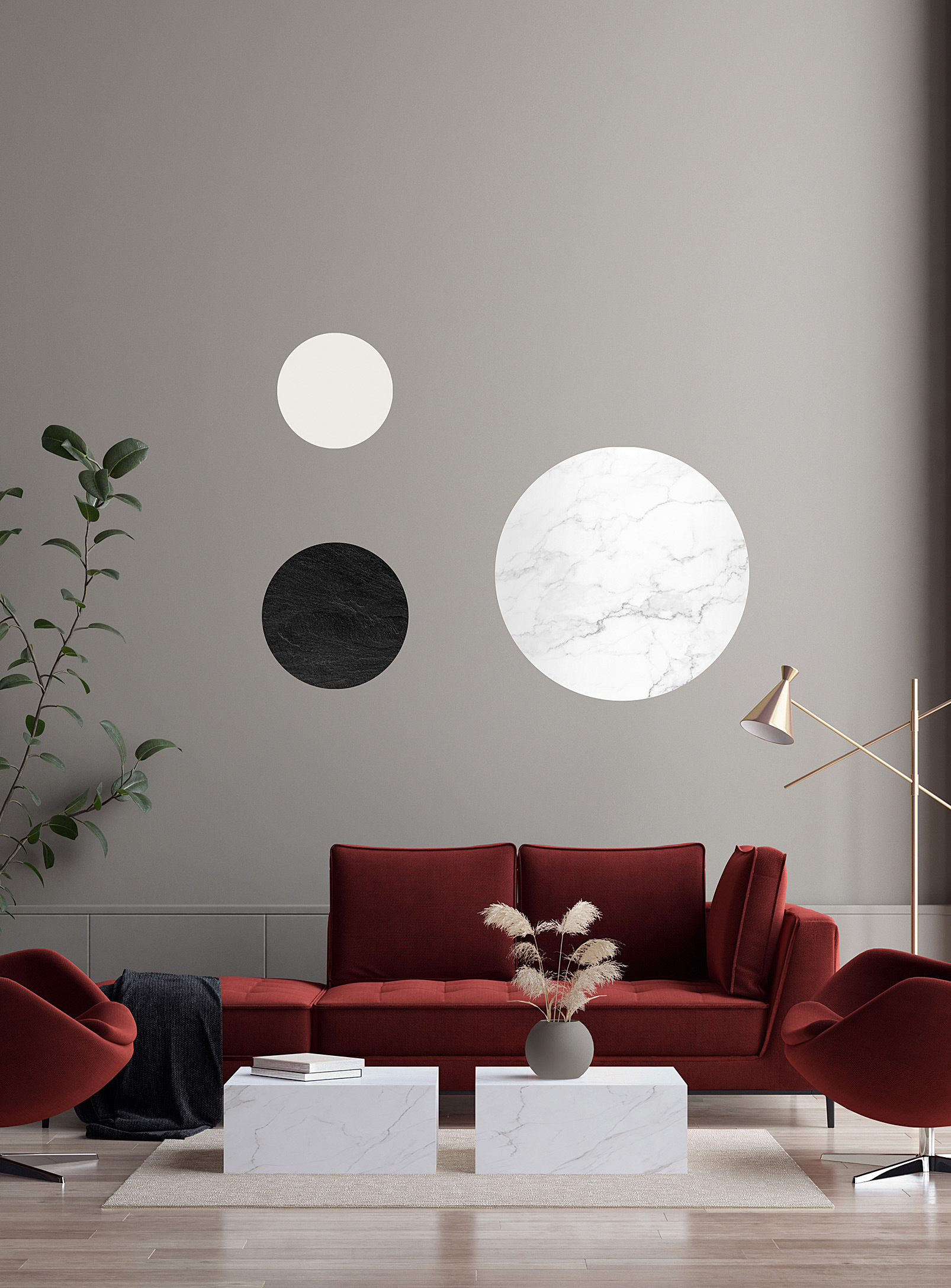 Meraki En Orbite Wall Decals 3-piece Set In White