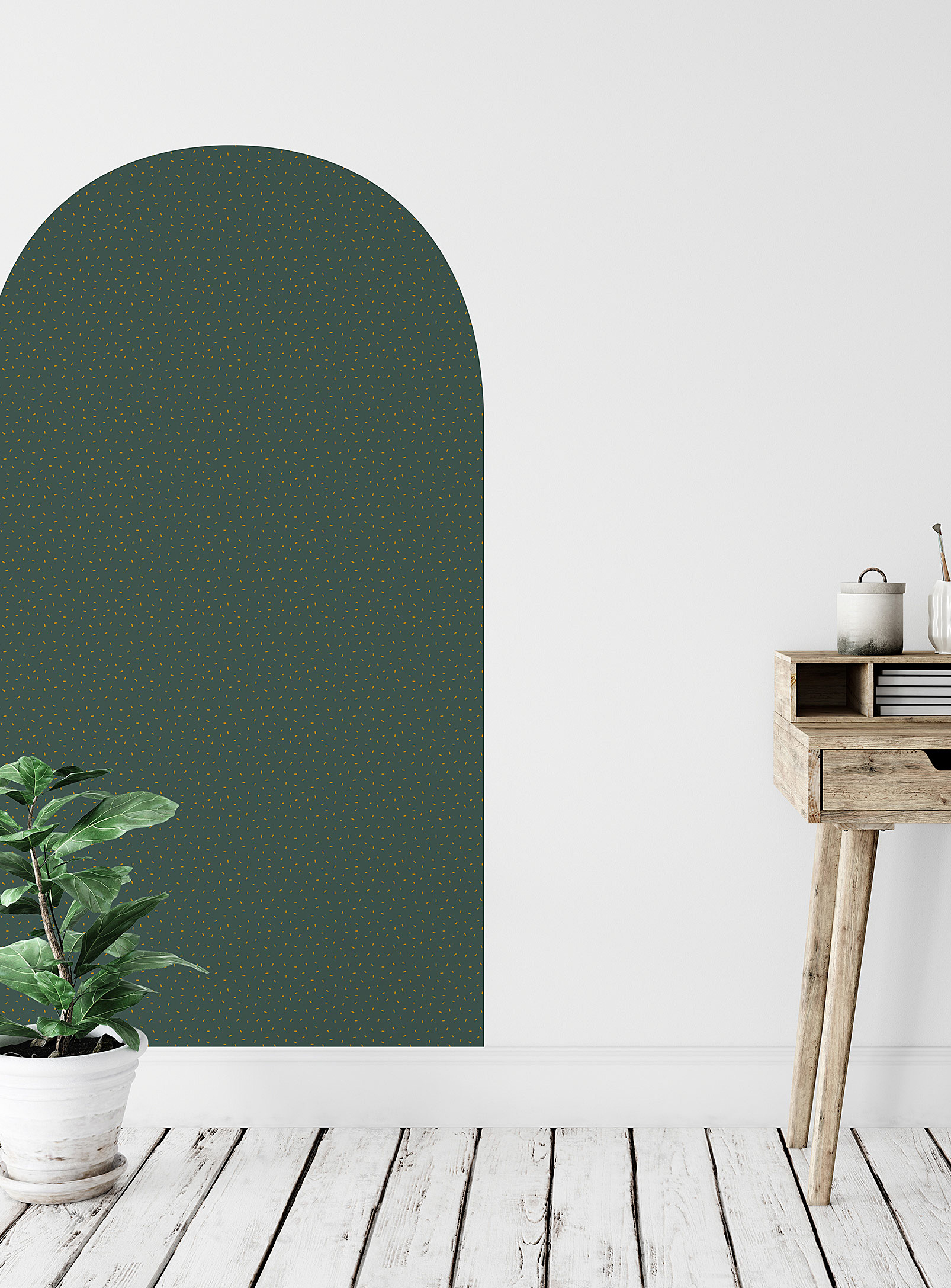 Meraki L'arche De Noé Pop Wall Decal In Collaboration With Artist Marie-france Auger In Mossy Green