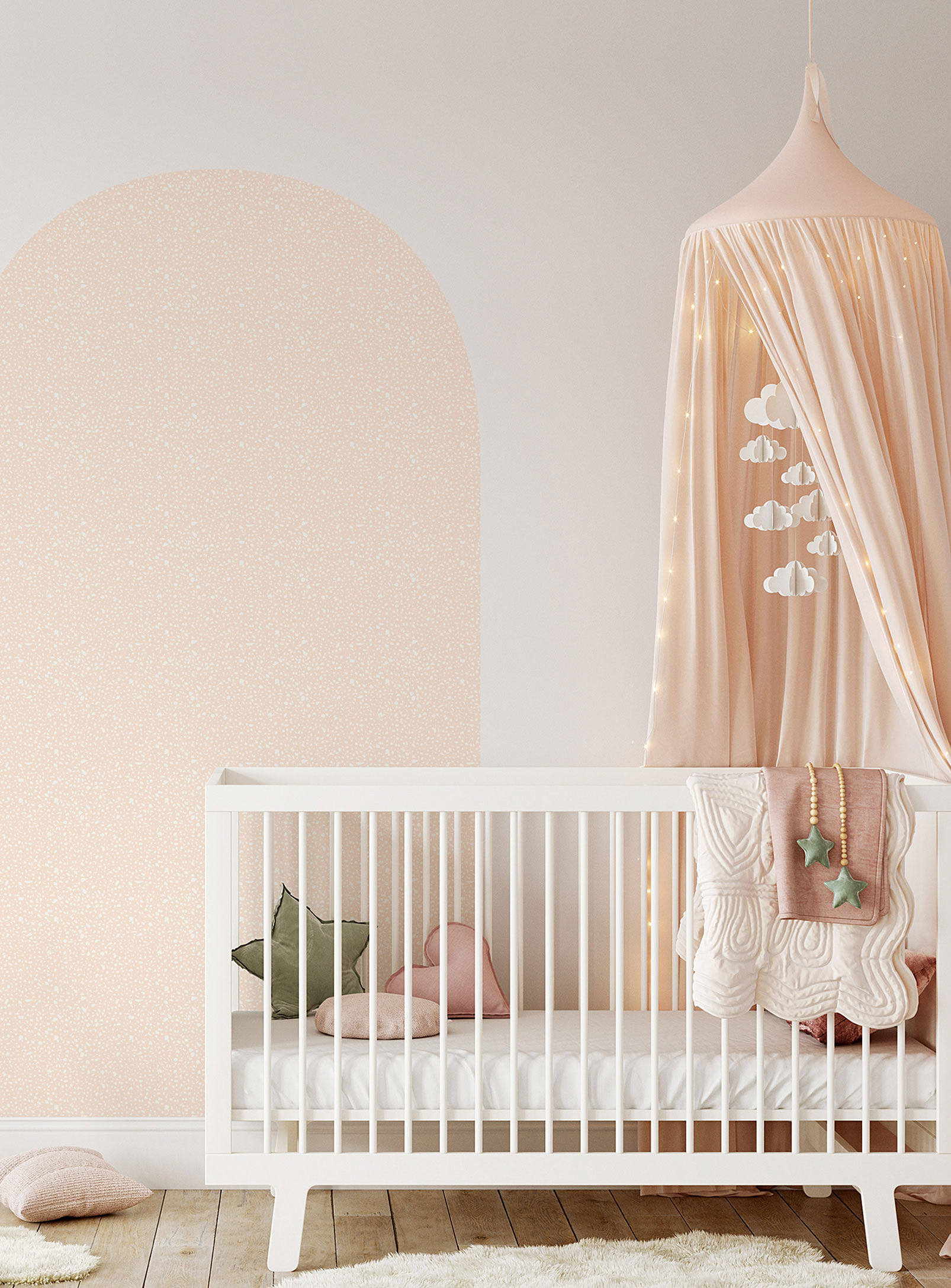 Meraki L'arche De Noé Wall Decal In Collaboration With Artist Marie-france Auger In Pink