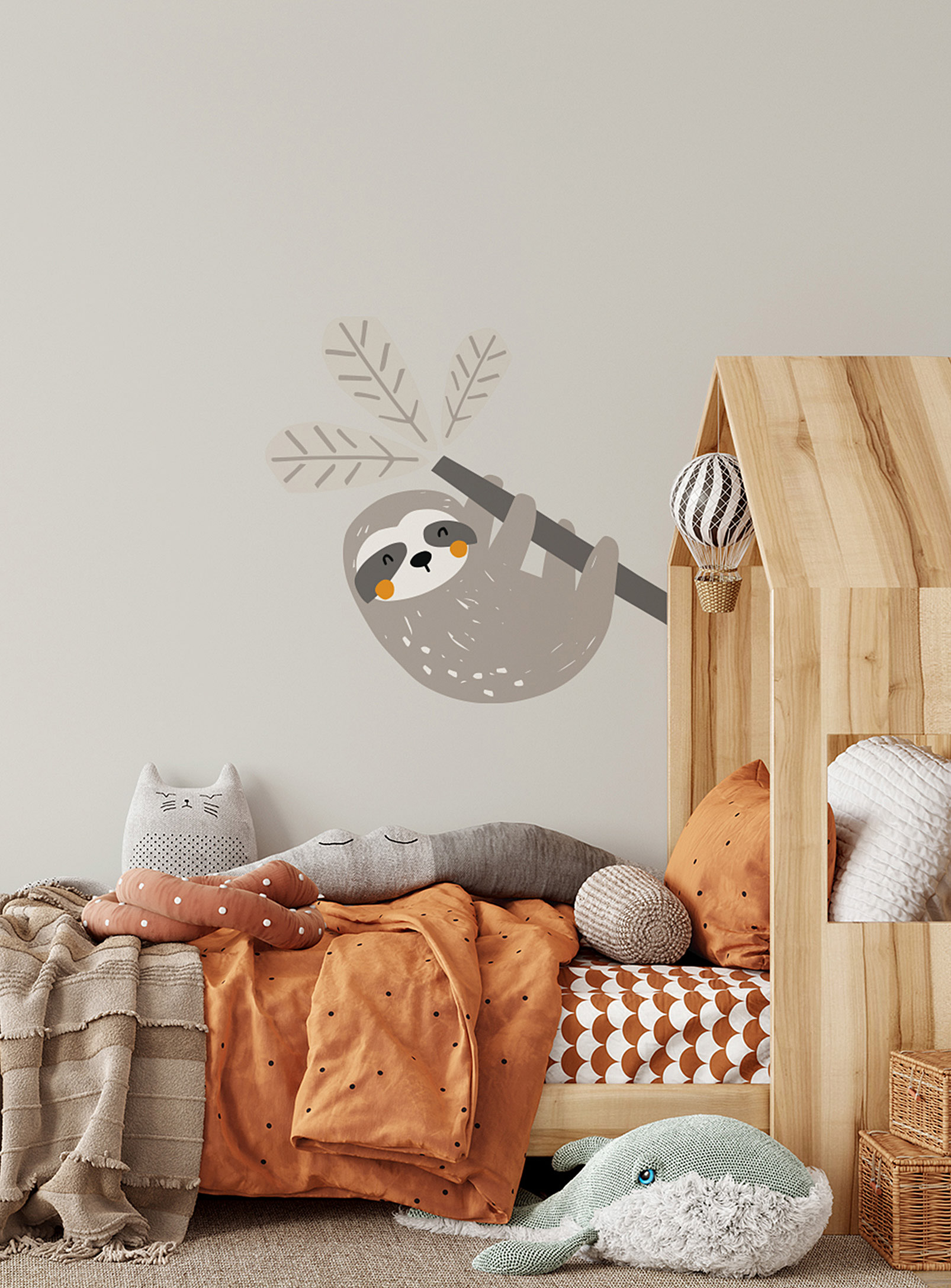 Meraki Vie De Pacha Wall Decals In Collaboration With Artist Marie-france Auger In Grey