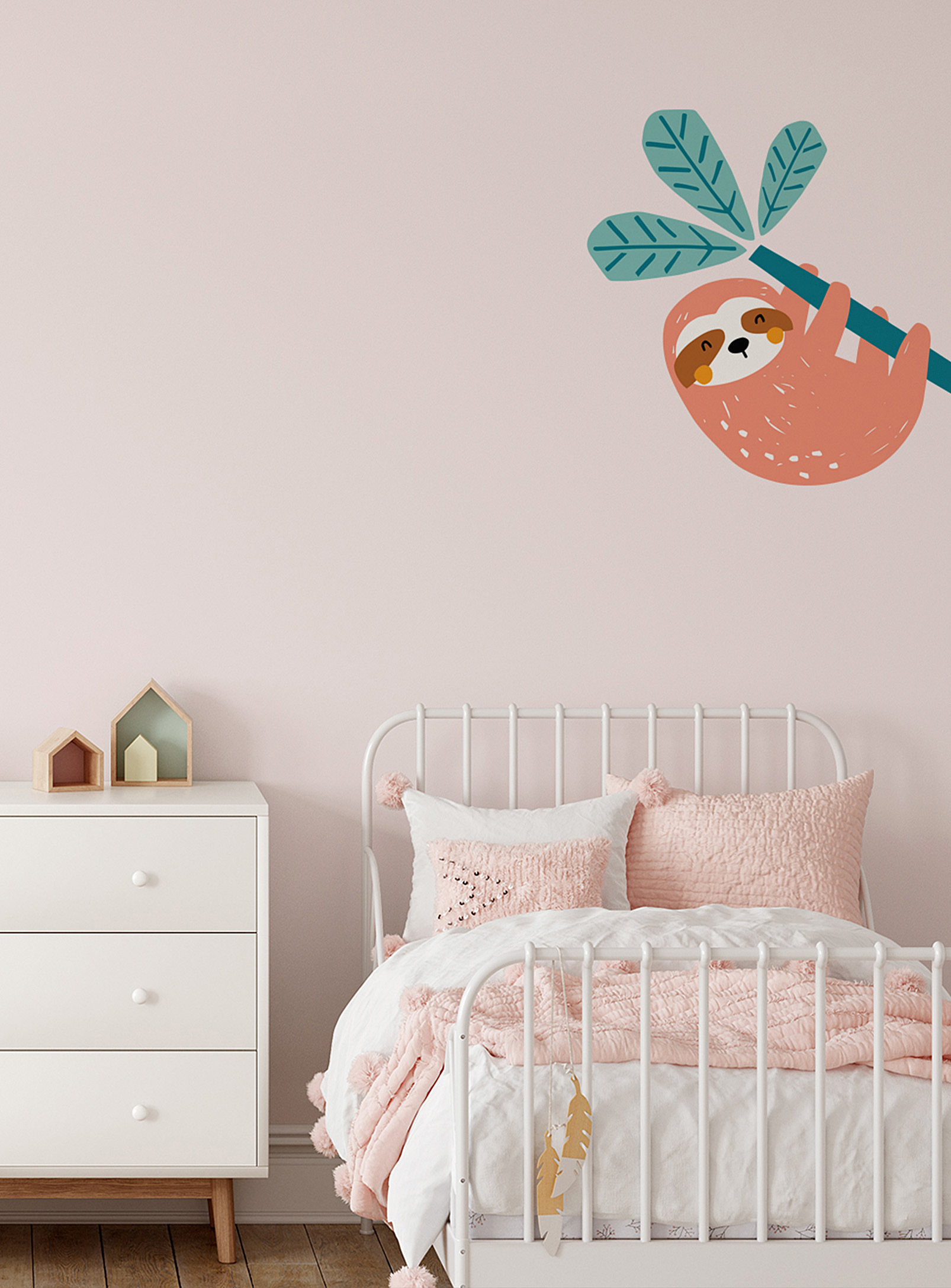 Meraki Vie De Pacha Wall Decals In Collaboration With Artist Marie-france Auger In Coral