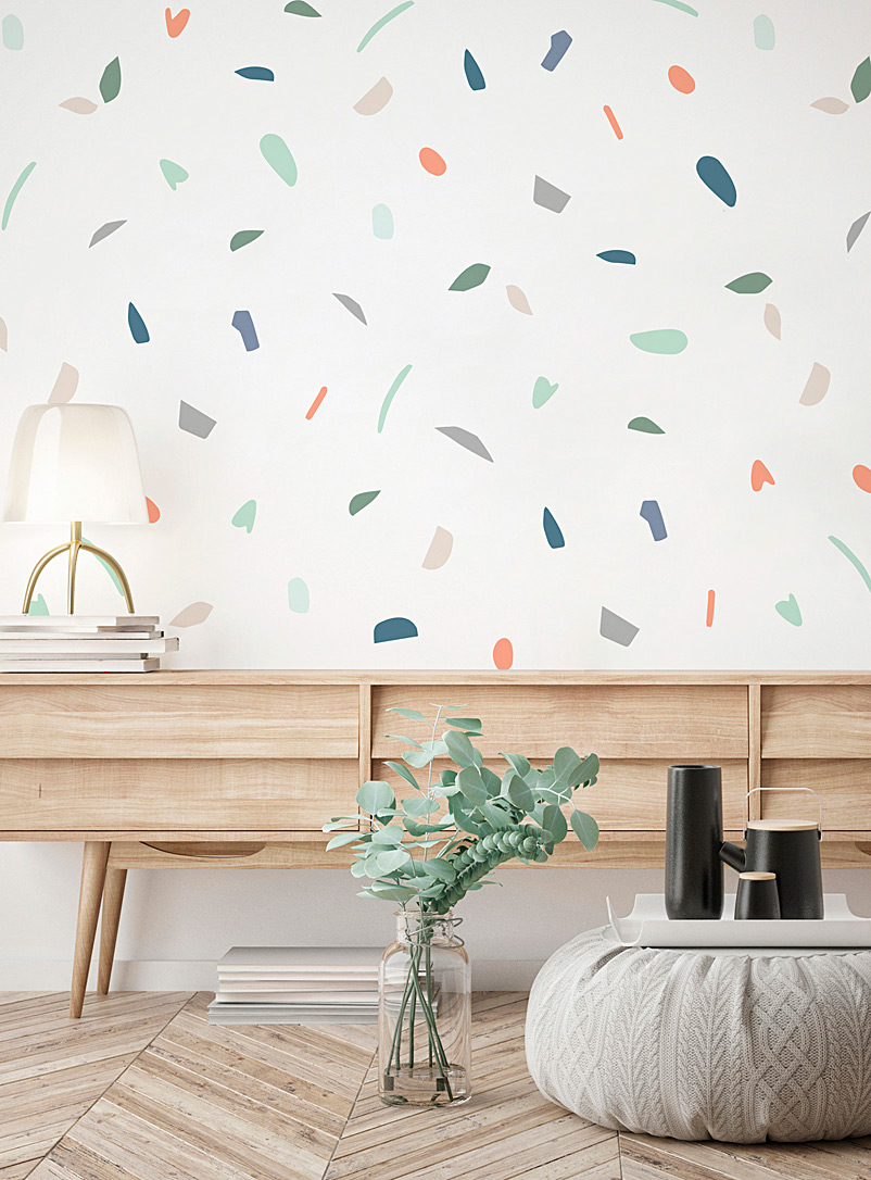 Abstract Painting Wall Stickers 57-Piece Set