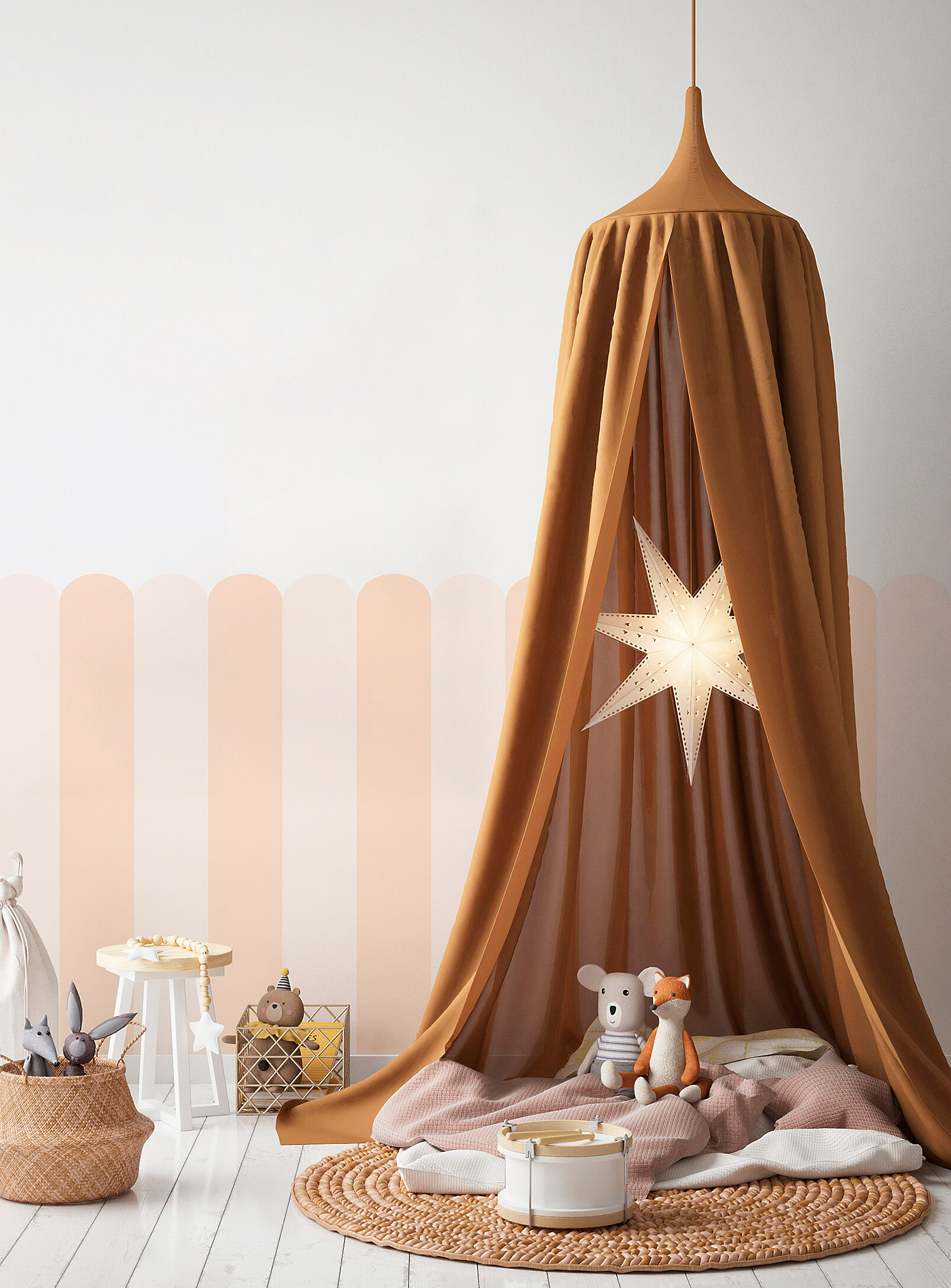 MERAKI SWEET SCALLOPS SELF-ADHESIVE WALLPAPER STRIP