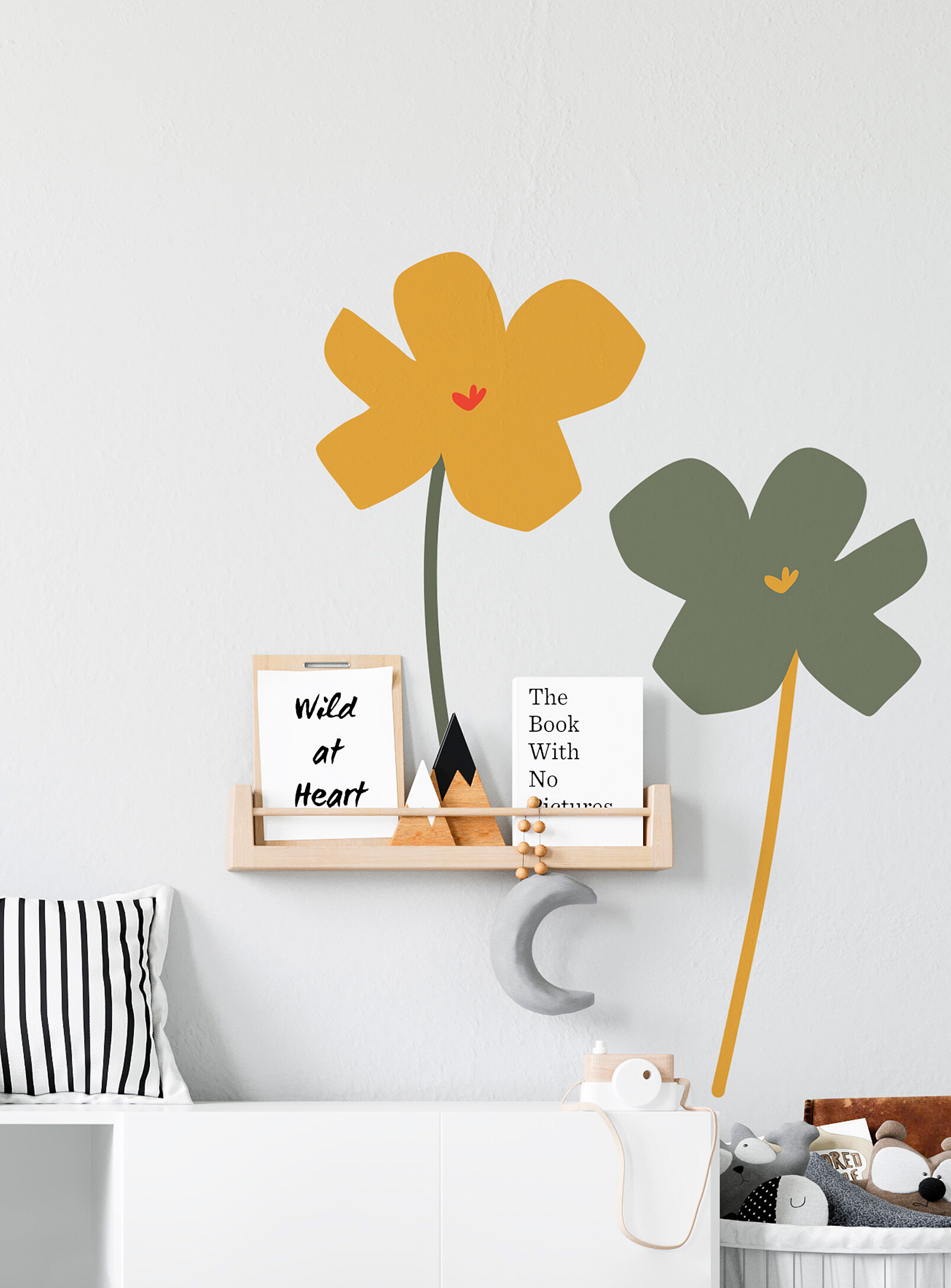 MERAKI GIANT FLOWERS WALL STICKERS SET OF 2