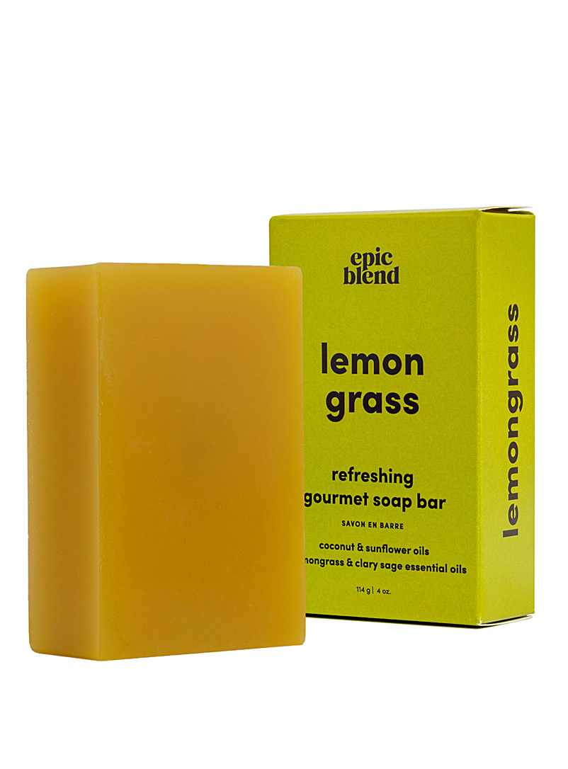 Epic Blend: Le savon en barre rafraîchissant à la citronnelle Vert pâle-lime pour homme