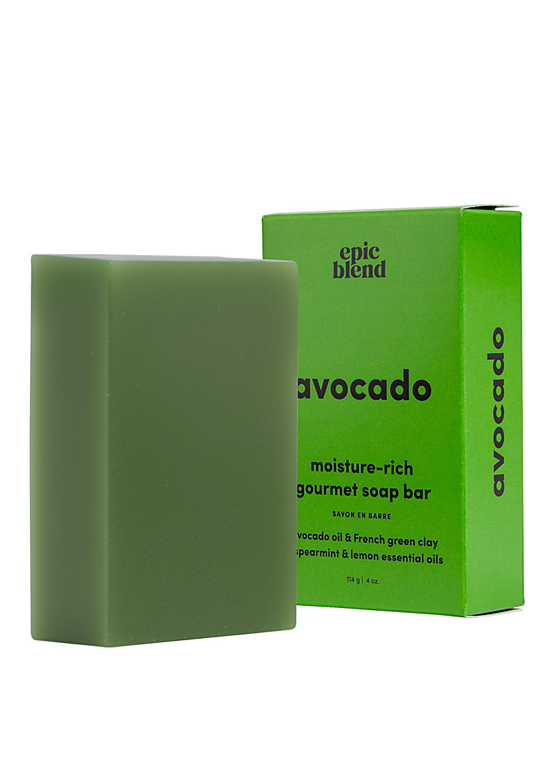 Epic Blend: Le savon en barre à l'avocat Vert foncé-mousse-olive pour homme