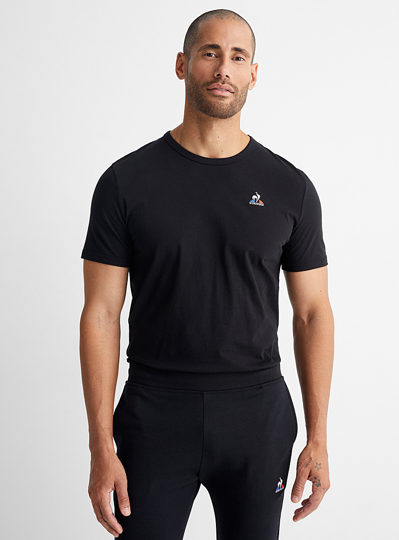 Le coq sportif Black Logo emblem T-shirt for men