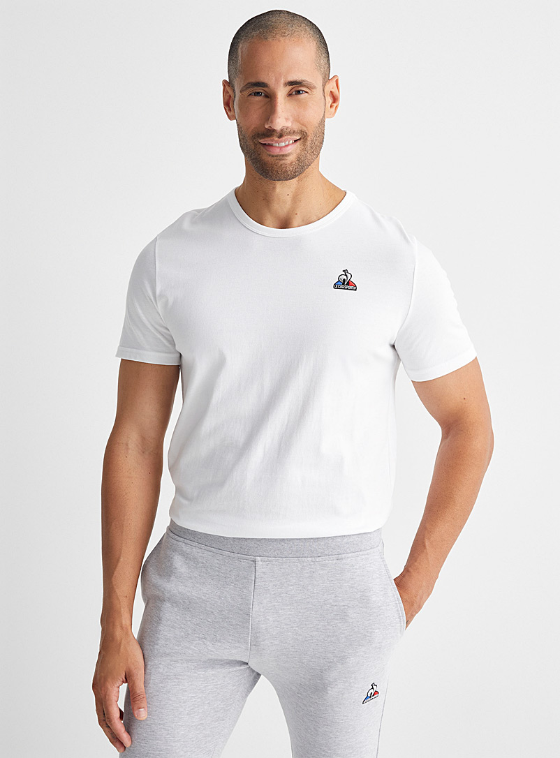 Le coq sportif White Logo emblem T-shirt for men