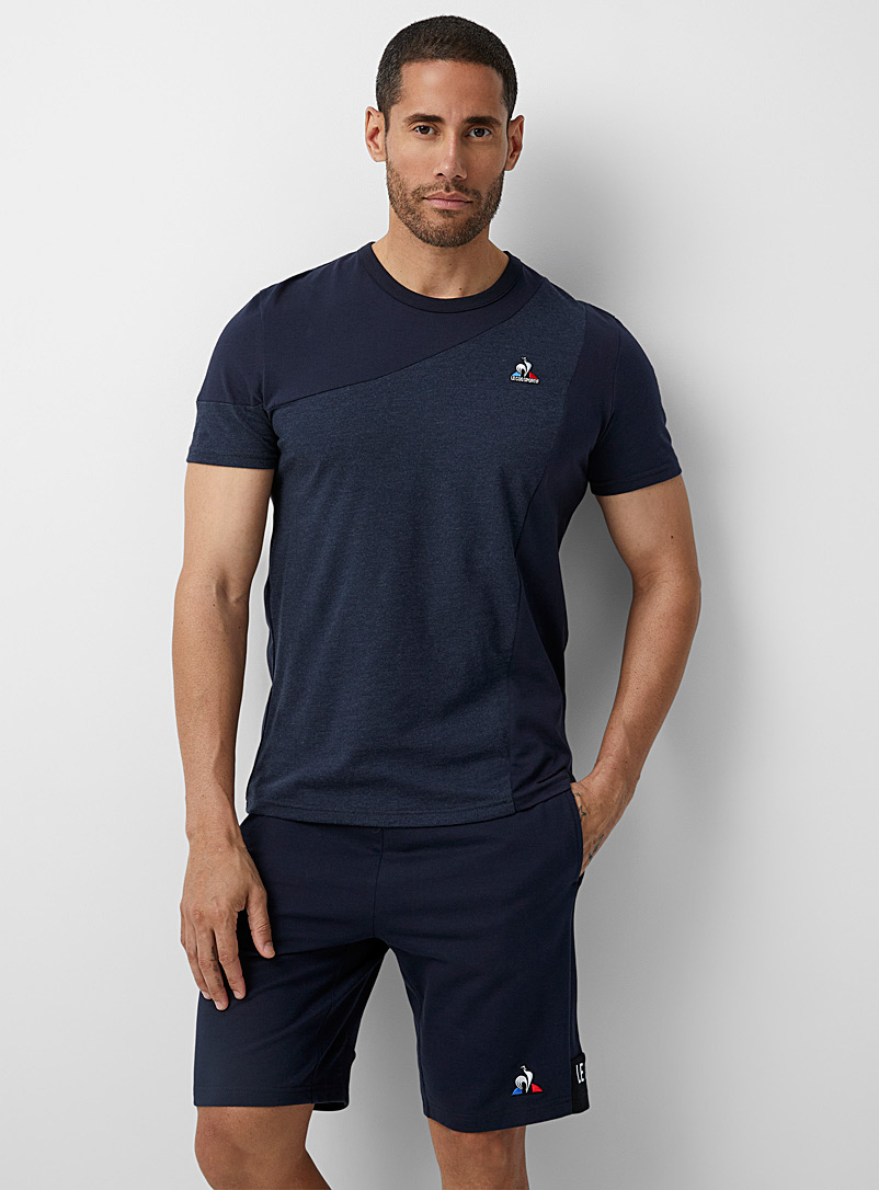 Le coq sportif Marine Blue Graphic block T-shirt for men