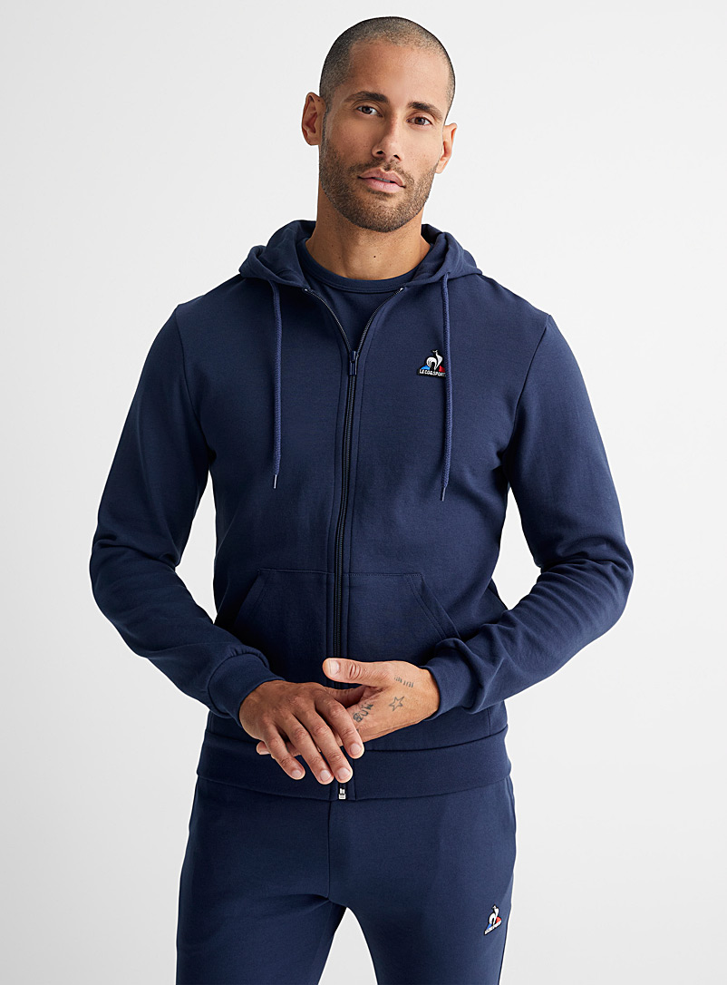 Le coq sportif Blue Logo emblem hooded track jacket for men