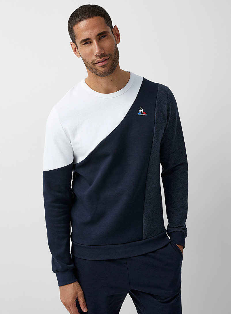 Le coq sportif Marine Blue Graphic block sweatshirt for men