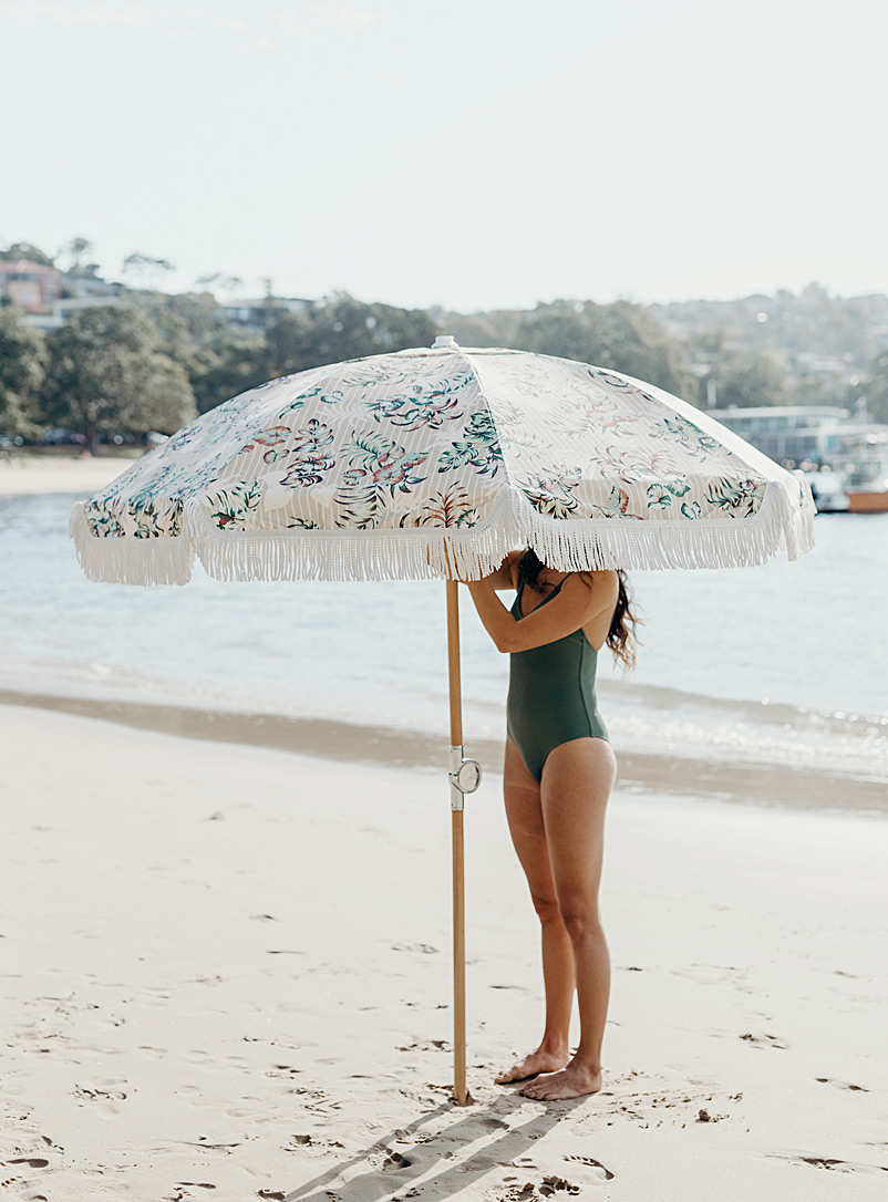 Basil Bangs: Le parasol sortie à la plage Beige crème