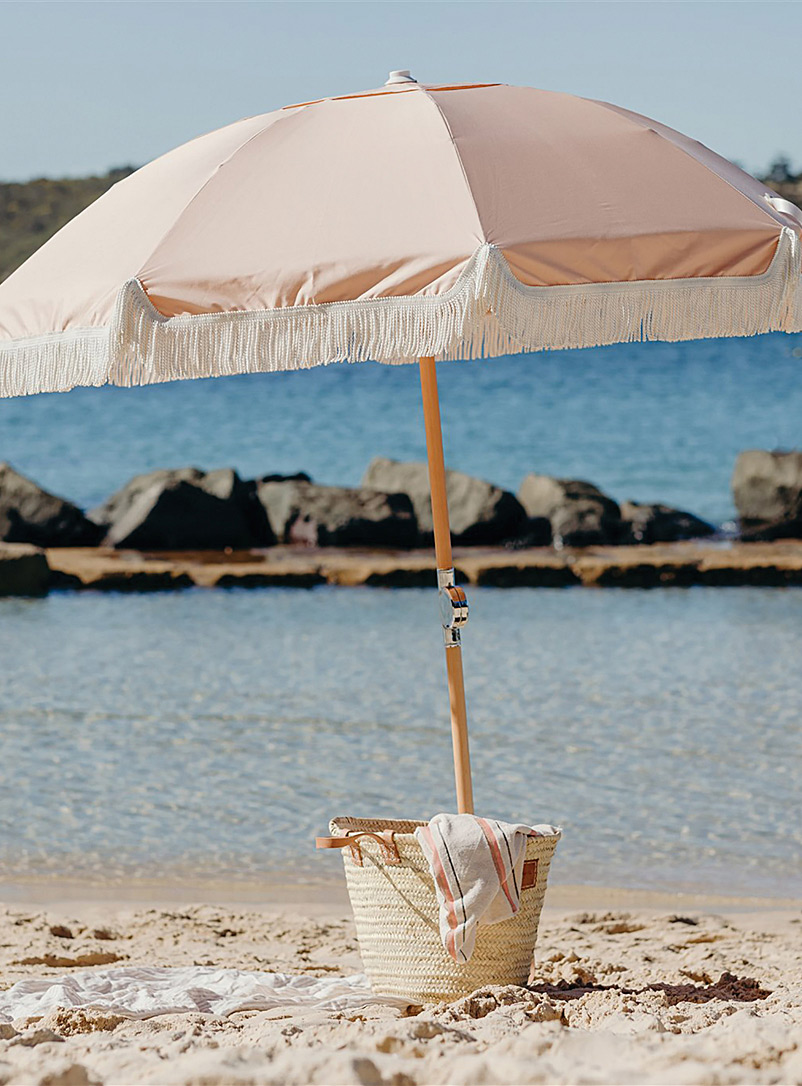 Basil Bangs Light Pink Beach trip umbrella