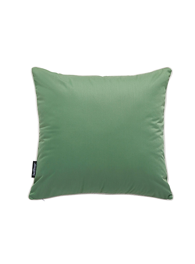Basil Bangs Patterned Green Colourful flora outdoor cushion 50 x 50 cm
