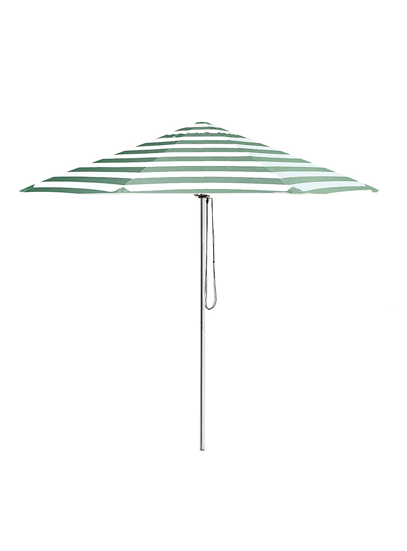 Basil Bangs: Le parasol rayures colorées Vert assorti