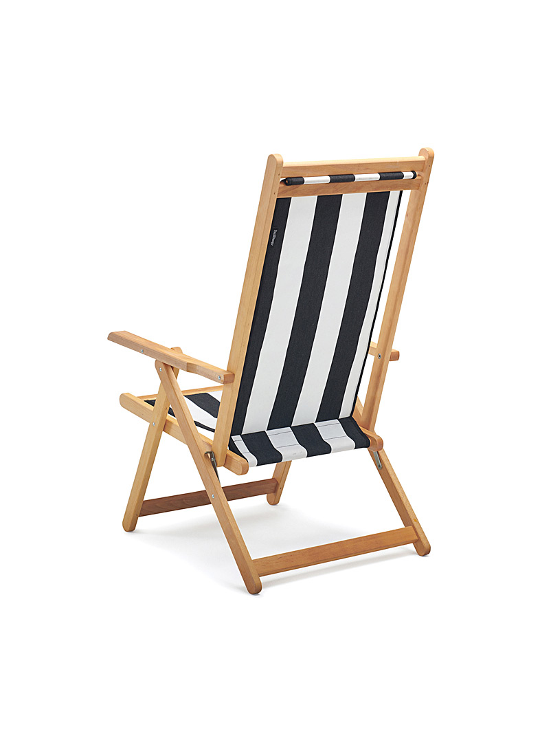 Basil Bangs Ecru/Linen Solid wood outdoor lounge chair