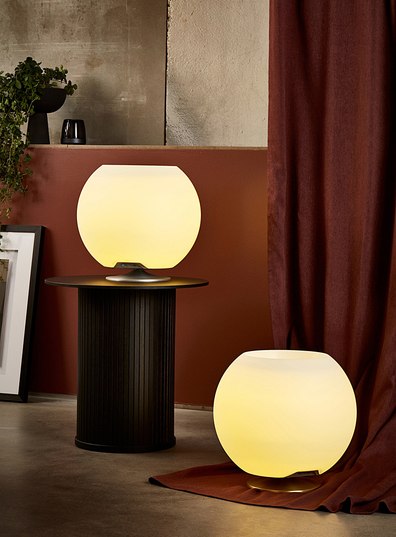 Kooduu Assorted silver  Sphere table lamp with built-in speaker
