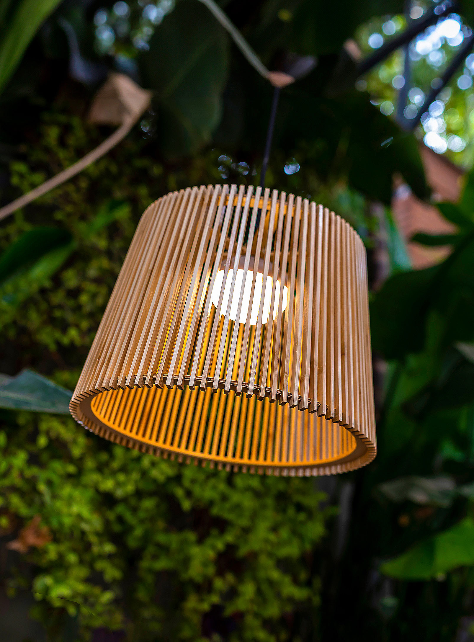 Newgarden Okinawa Bamboo Hanging Lamp In Assorted