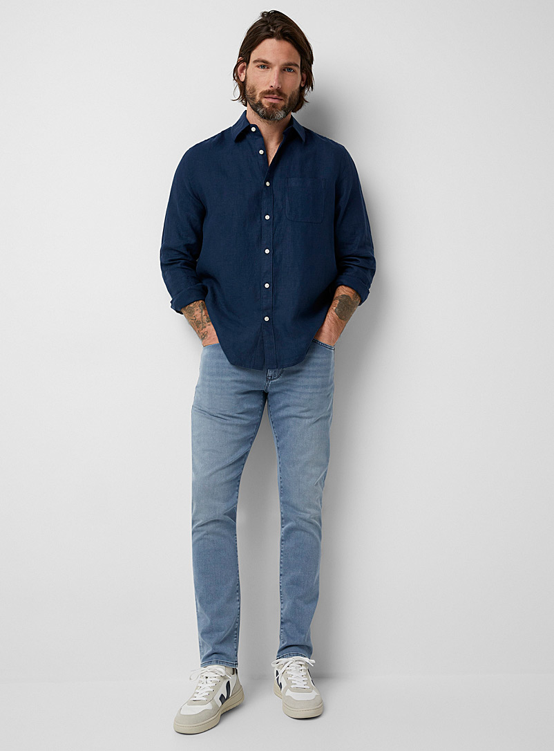 Mavi: Le jean Jake bleu moyen façon tricot Coupe étroite Bleu moyen - Ardoise pour 