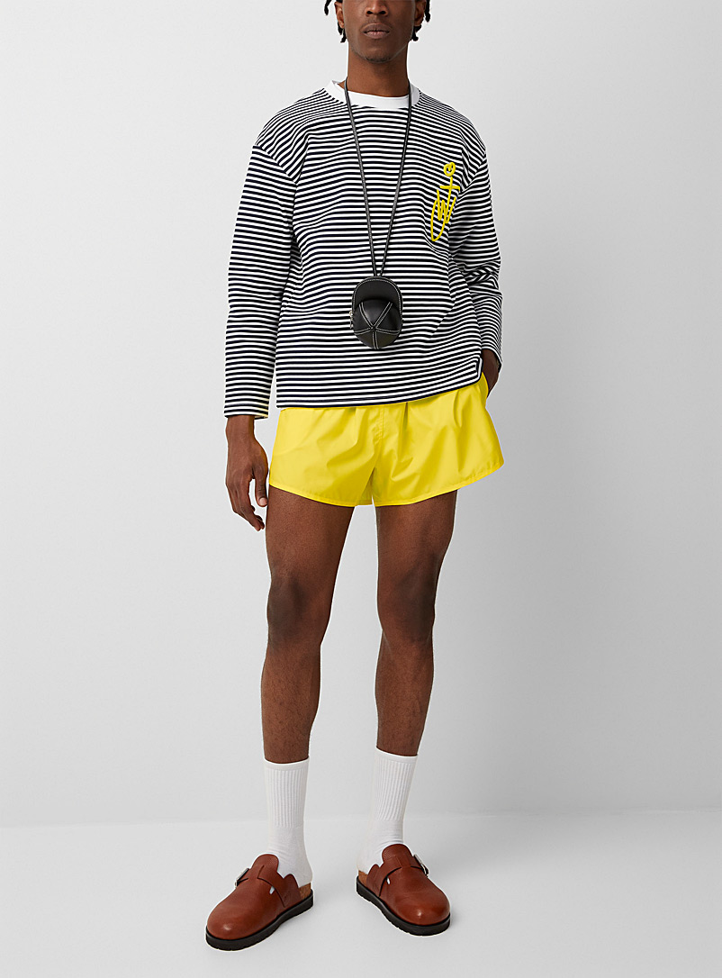 JW Anderson Golden Yellow Colourful running shorts for men